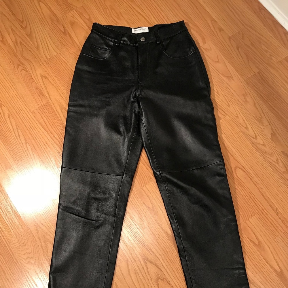 Hugo Buscati Black Leather Jeans
